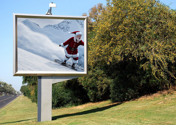 Waterproof P8 Giant Outdoor LED Screens High Brightness Single Pillar Type
