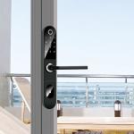Intelligent Fingerprint Biometric Smart Door Lock Aluminum Alloy For 30 - 45mm