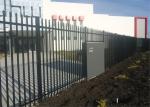 Commercial Galvanized Security Steel Fence Panels Tubular Coated POWDER 2 rails