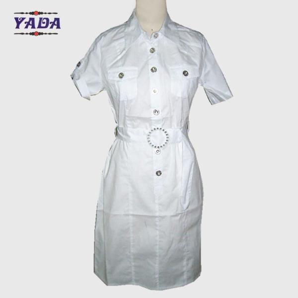 Latest designs pictures vintage o-neck 2017 summer dress beautiful office