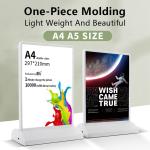 Rechargeable A4 Acrylic Flashing Led Table Menu Stand for Restaurant Card