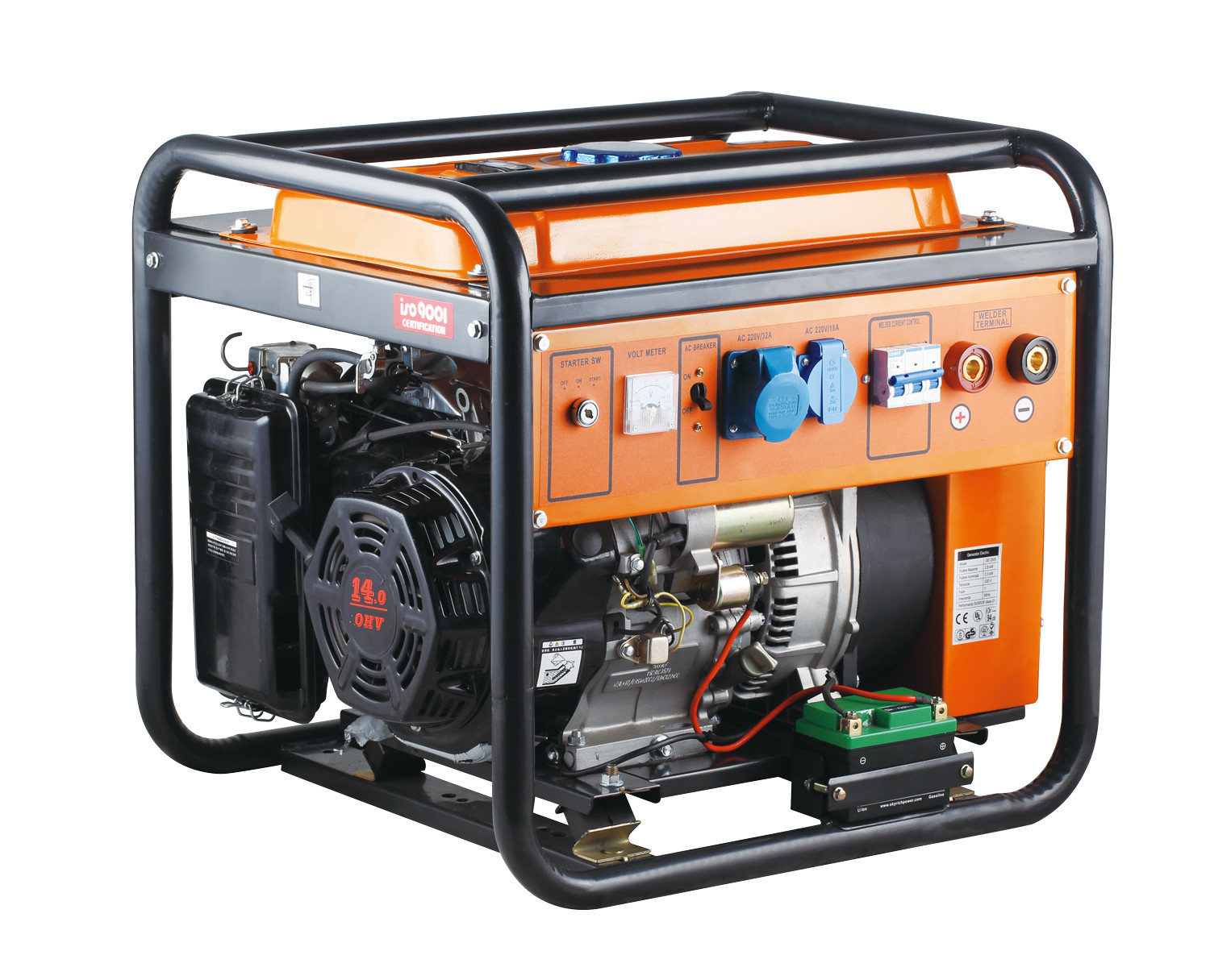 Gasoline PMG Welding Generator , Welder Generator Machine 250A 5.0mm Electrode