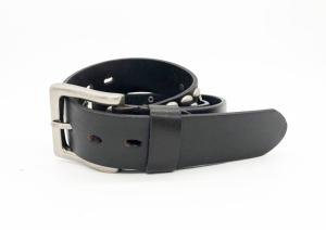 Wholesale Durable Mens Leather Studded Belt 3.2cm Width Black Color 319g Weight from china suppliers