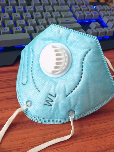 Beauty ear-loop anti-smog Face Mask with valve for winter,white or blue,adult