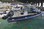 Deep - V Fiberglass Hull 600cm Rigid Bottom Inflatable Boats With Yamaha Motor