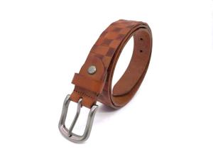 Wholesale Embossed One Piece Full Grain Leather Belt With Alloy Buckle from china suppliers
