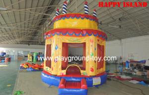 Wholesale Birthday Cake Outdoor Inflatable Bouncers , Bounce House Inflatables Castle For Kids RQL-00506 from china suppliers