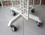Removale 1650mm High 600mm Long Rotating Display Rack White Wire