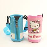 Embroidery Round H18cm Water Bottle Sleeve For Children