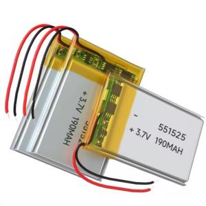 Wholesale 551525 3.7V 190mAh Lithium Polymer Battery KC UN38.3 Certified Rechargeable Lipo Battery from china suppliers