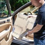 Auto Adhesive Floor Mat, 4 Mil Car Carpet Protector Film | 100 Mats Per Roll |