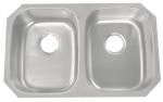 29 Inch Double Bowl Kitchen Sink With 15 Mm Radius Curved Corners