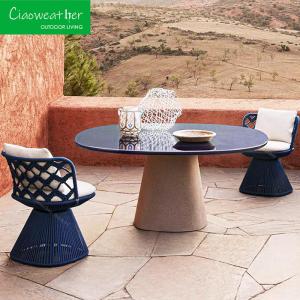 Wholesale Hotel Patio and Living Room Modern Outdoor Garden Chair Set with Waterproof Upholstery Cushion in Customized Color from china suppliers