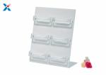 Plexiglass / Acrylic Business Card Holder , 6 Pockets Acrylic Document Holder