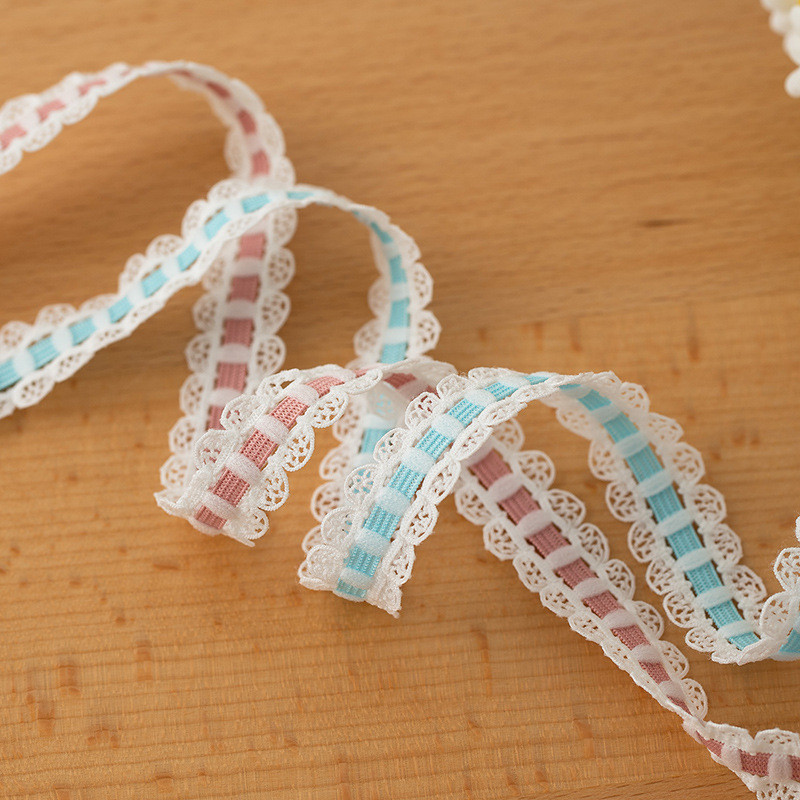 1.7cm Weaved Lace Edge Polyester Elastic Bra Strap Ribbon For Garment Accessories