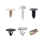 Nylon Car Clips Push Retainer Pins Kit White Black Blue