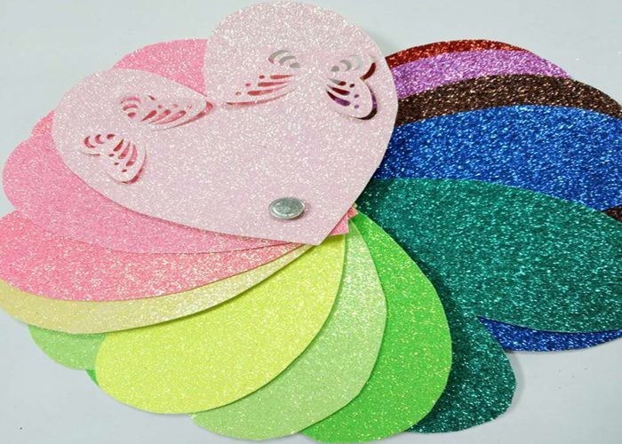 Multicolor 12x12 Glitter Paper , Christmas Glitter Card Stock Paper