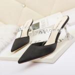 8808-3 Korean Fashion Pointed Toe Shallow Mouth High Heels, One Word With