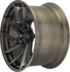 18 19 20 inch two piece aluminum car wheel brown colour brush PCD 5x114.3 forged