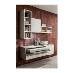 1800mm Modern Solid Wood Corner TV Stand For 75 Inch TV With Glass