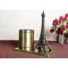 Buy cheap Plated World Famous Building Model , Metal France Eiffel Tower Design Brush Pot from wholesalers