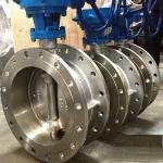 DoubleTriple Eccentric Offset Flanged Butterfly Valves Manual Gearbox Electric
