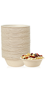 5 Compartment Plates, 125 Pack Disposable Paper Plates, Biodegradable Sugarcane Plates, Eco-Friendly School