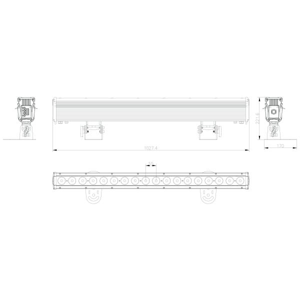 Outdoor 18 × 10W RGBW 4 In 1 LED Stage Light