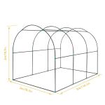 Portable Plant GreenHouse Zippered Door Windows, Galvanized Steel Hoops, Glass