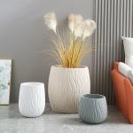 Long Lasting Frost Resistant Fiber Clay Planters Easy Cleaning