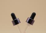 Elegant Purple Closure Glass Oil Dropper Plastic Insert Not Easily Broken