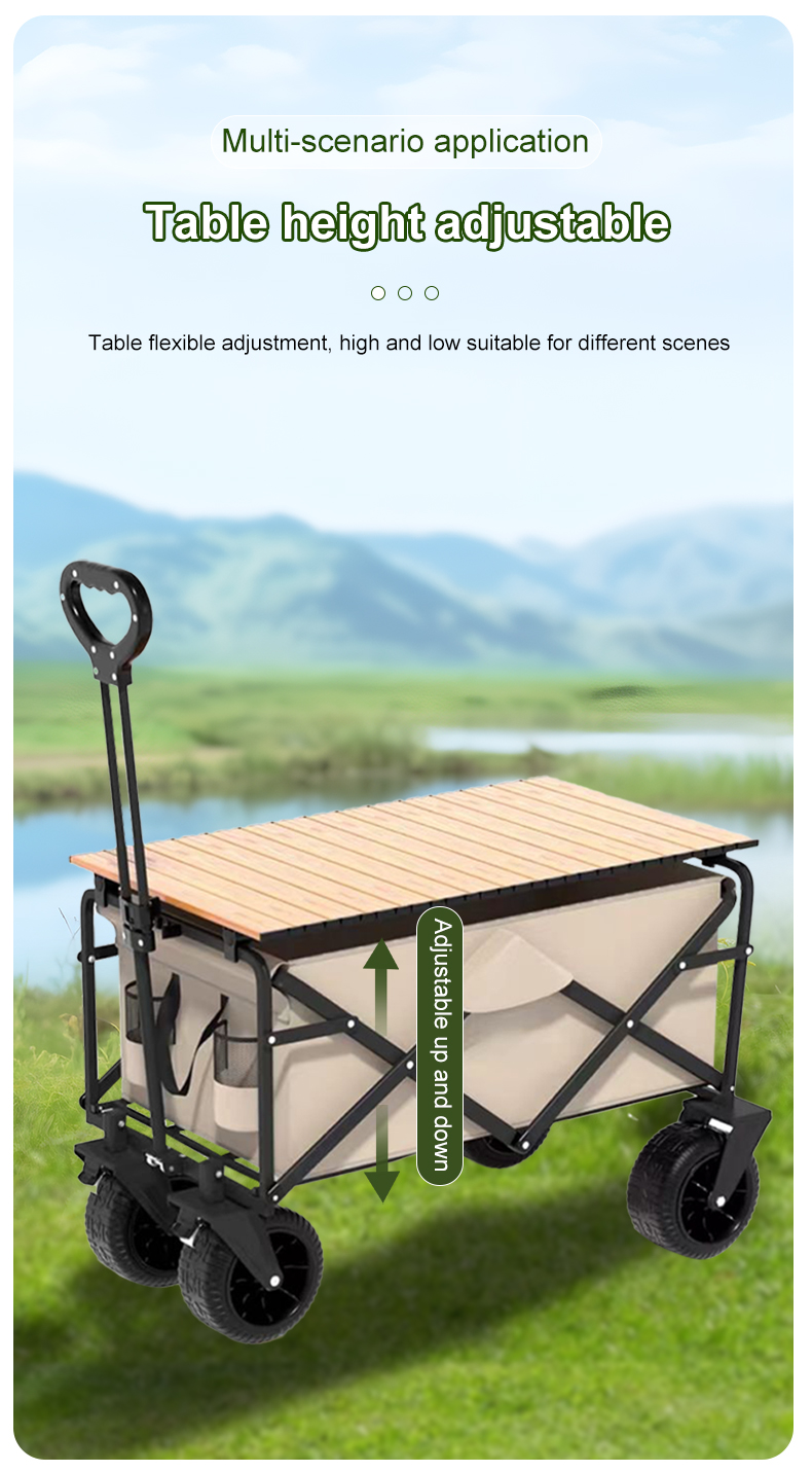 Collapsible Iron Wagon for Outdoor Activities Portable and Lightweight