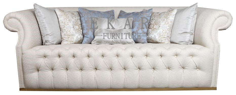Classic Solid Wood 3 Seater Chesterfield Sofa for Hotel MKBN-KS3301-003
