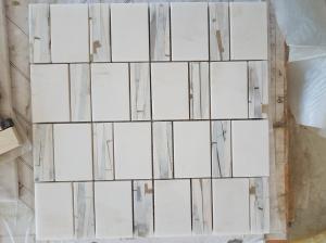 Wholesale Modern Marble Mosaic Wall Tile , 300 X 298mm Sheet Natural Stone Mosaic Tile from china suppliers