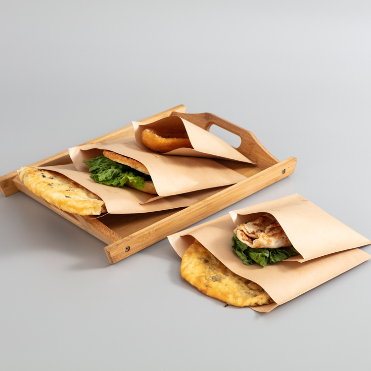 Logo Customized Logo Eco Friendly Recyclable BBQ Hot Dog Chicken Kraft Paper Bag For Food Packaging