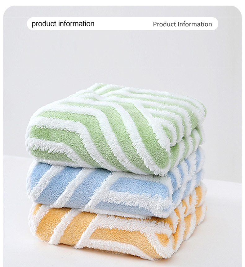 Thickened Woven Sustainable Jacquard Coral Fleece Dishcloth Microfiber Cleaning Rag