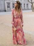 Sustainable Summer Maxi Dresses Short Sleeves Polymide Spandex