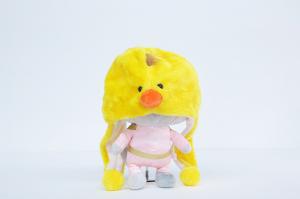 Wholesale High Elasticity Plush Animal Hats , Yellow Chicken Design Plush Winter Hat from china suppliers