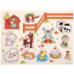 Hand Grasp 3D Montessori Wooden Jigsaw Puzzle For Infant Education