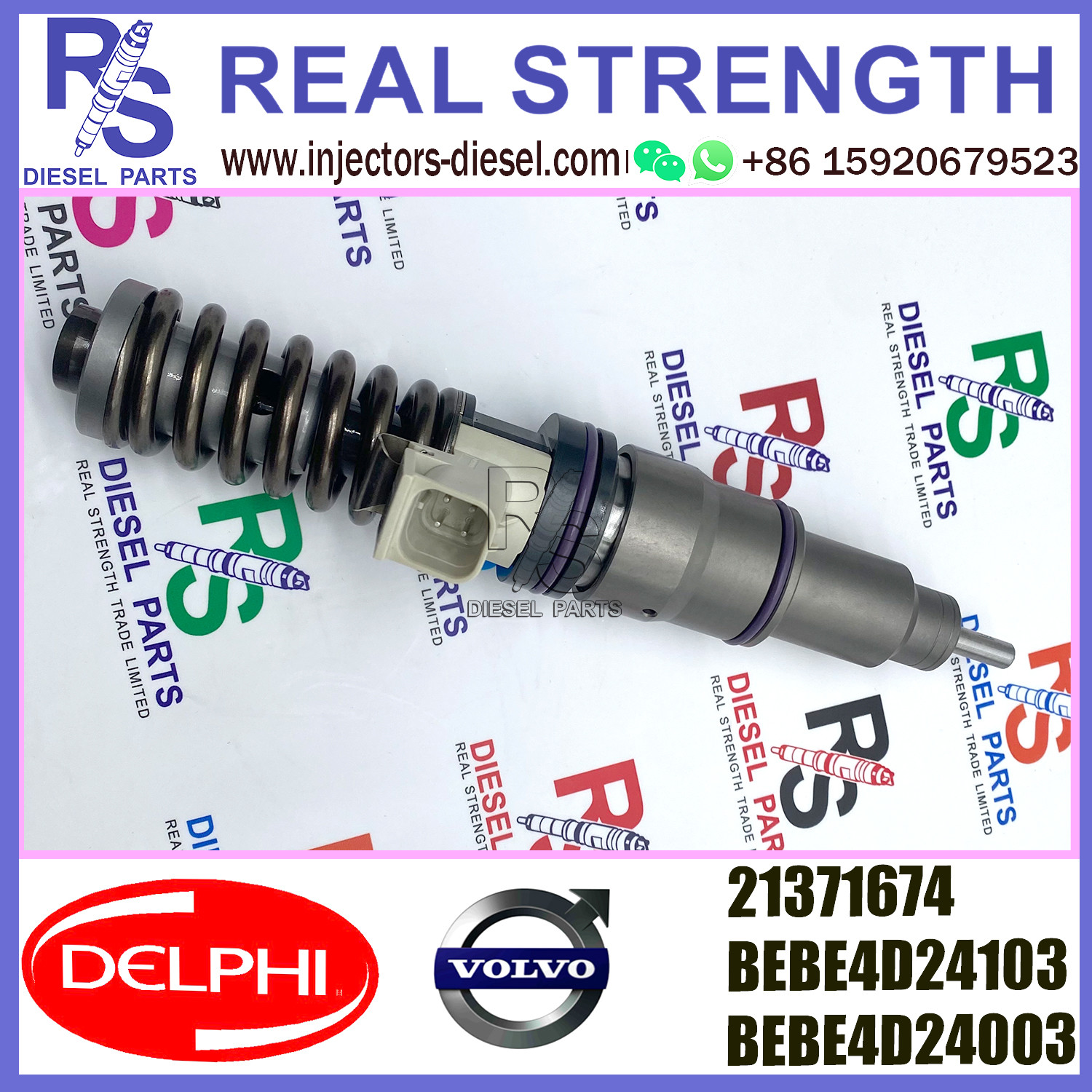 DELPHI 4pin injector 21371674 Diesel pump Injector V-O-L-V BEBE4D24103 BEBE4D24003 for V-O-L-V MD13 EURO 4 LOW POWER