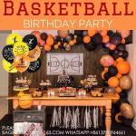 Wholesale Birthday Basketball Theme Party Supplies 9 Inch Plate 10 People Set