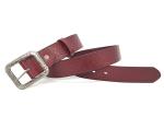 Vintage Buckle Mens Casual Leather Belt / Embossed Brown Leather Western Belt 1