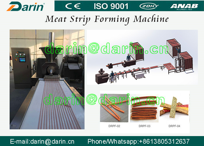 Stanless Steel 304 type Pet Food Manufacturing Equipment , Meat Strip Processing Line