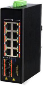 Wholesale 2 SFP 1000M Fiber Port Managed PoE Switch 8 Port 1000M Fanless Energy Saving from china suppliers