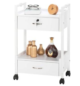 Wholesale Roydom Contemporary White Kitchen Storage Cart Island With Drawers from china suppliers