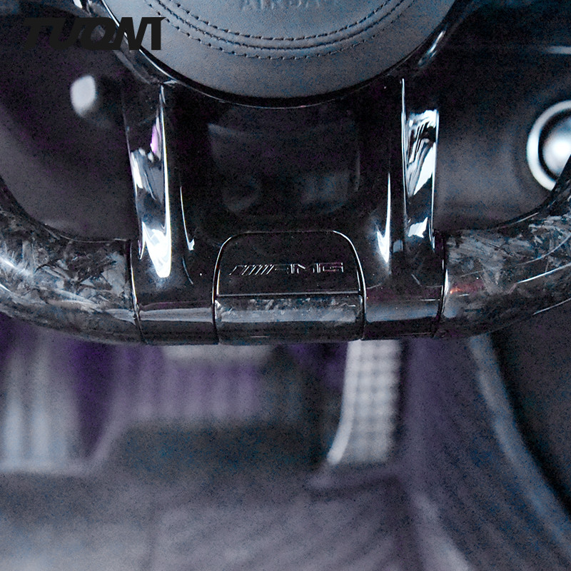 Mercedes Benz Perforated Leather Steering Wheel Upgrade Forged Carbon Fibre