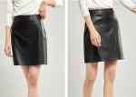 Pleather A Shape Short Ladies Dress Skirt Texture PU Elegant High Waist Slim