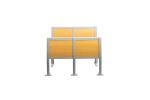 SGS Electrostatic Powder Coating College Student Chairs School Education
