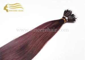 Wholesale 24&quot; Straight Hair Extensions Nano Hair for sale, 24&quot; Popular #99J Pre Bonded Micro Nano Hair Extensions 1.0 G For Sale from china suppliers