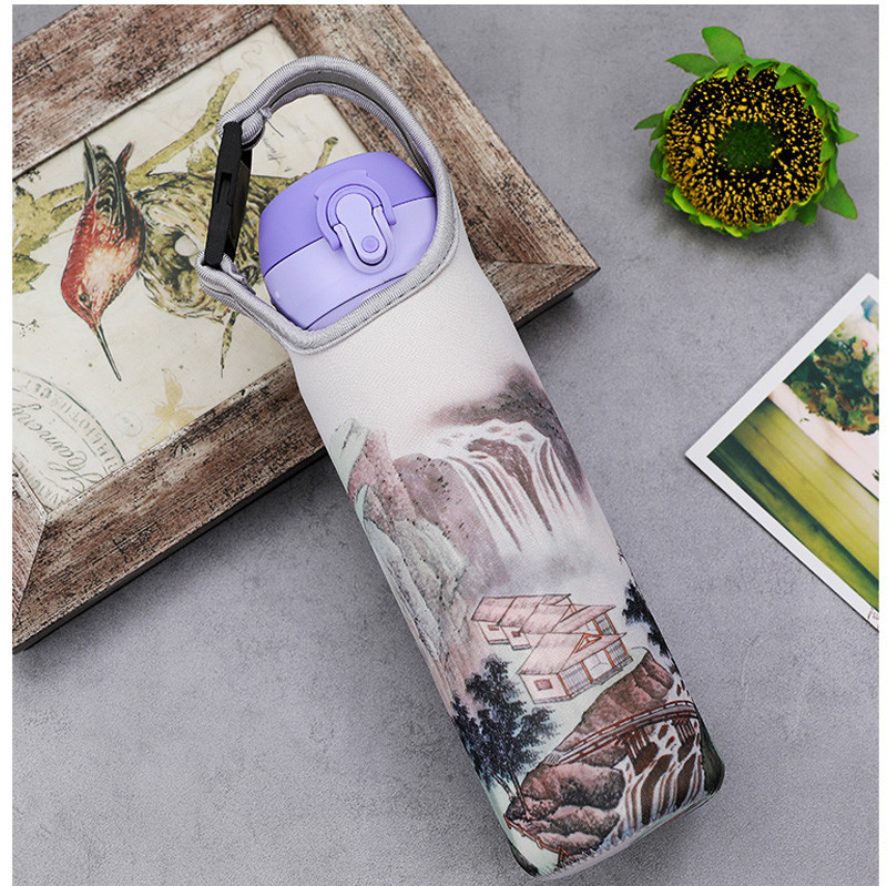 Foldable Neoprene 65mm*180mm Water Bottle Sleeve